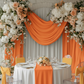 Spandex 4-way Stretch Backdrop Drape Curtain 16ft H x 60" W - Orange.