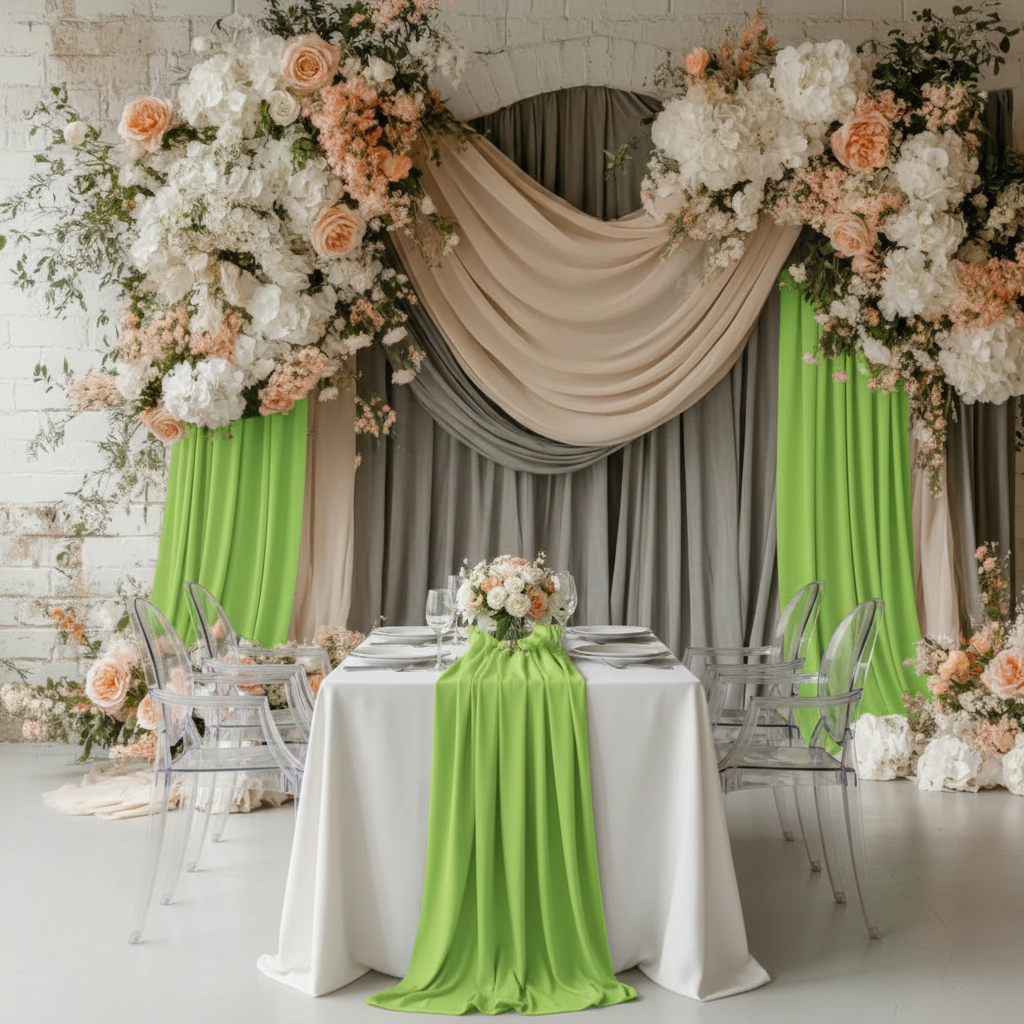 Spandex 4-way Stretch Backdrop Drape Curtain 14ft H x 60