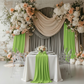 Spandex 4-way Stretch Backdrop Drape Curtain 14ft H x 60" W - Apple Green.