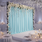 Spandex 4-way Stretch Drape Curtain 10ft H x 60" W - Baby Blue in Winter Wonderland Reception.