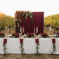 Spandex 4-way Stretch Drape Curtain 10ft H x 60" W - Burgundy in Vineyard Reception.