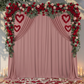 Spandex 4-way Stretch Drape Curtain 10ft H x 60" W - Dusty Rose/Mauve with Valentine's Reception.