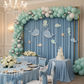 Spandex 4-way Stretch Drape Curtain 12ft H x 60" W - Dusty Blue.