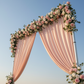 Spandex 4-way Stretch Drape Curtain 12ft H x 60" W - Blush/Rose Gold.