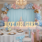 Spandex 4-way Stretch Drape Curtain 12ft H x 60" W - Baby Blue in Gender Reveal Reception.
