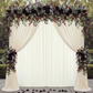 Spandex 4-way Stretch Drape Curtain 14ft H x 60" W - Ivory in Outdoor Reception.