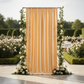 Spandex 4-way Stretch Backdrop Drape Curtain 18ft H x 60" W - Champagne in Outdoor Garden Reception.