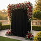 Spandex 4-way Stretch Drape Curtain 8ft H x 60" W - Black in Outdoor Reception.