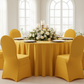 Spandex Banquet Chair Cover - Canary Yellow in Indoor Reception.