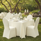 Spandex Banquet Chair Cover - Ivory Outdoor Reception.