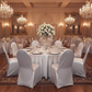 Spandex Banquet Chair Cover - Metallic Silver.