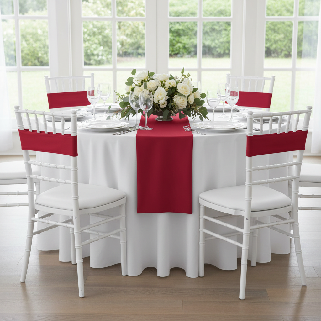 Spandex Chair Band - Apple Red.