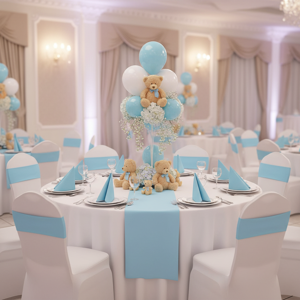 Spandex Chair Band - Baby Blue.