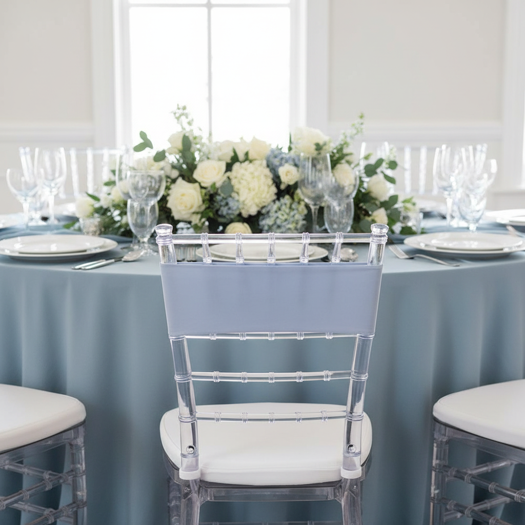 Spandex Chair Band - Dusty Blue.