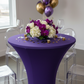 Spandex Cocktail Table Cover 30" Round - Purple.