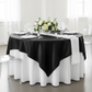 Square 54" Satin Table Overlay - Black.