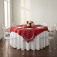 Square 54" Satin Table Overlay - Red.