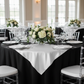 Square 54" Satin Table Overlay - White.