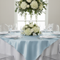 Square 54" Satin Table Overlay - Baby Blue.