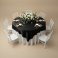 Square 72" Satin Table Overlay - Black.