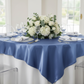 Square 72" Satin Table Overlay - Cornflower/Serenity.
