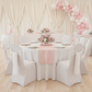 Standard Satin Chair Sash - White.