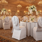 Swag Back Ruched Spandex Banquet Chair Cover - White in a Banquet Chairs.