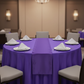 Taffeta Tablecloth 120" Round - Purple.