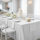 Taffeta Tablecloth 90"x156" Rectangular - White.