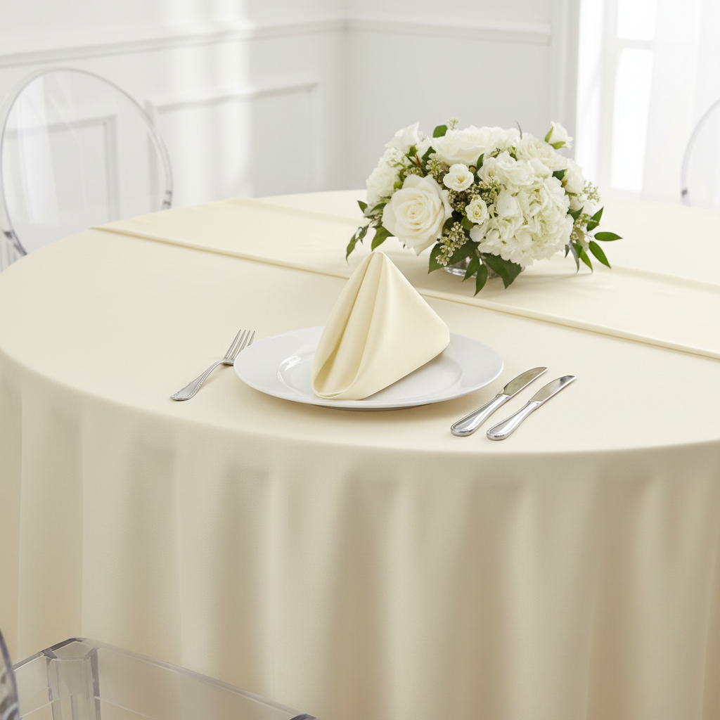 Taffeta Napkin 20"x20" - Ivory.