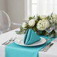Lamour Satin Napkin 20"x20" - Turquoise.