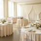 Velvet 10ft H x 52" W Drape/Backdrop Curtain Panel - Ivory.