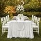 Velvet King 108"x156" Rectangular Tablecloth - White.