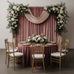 Velvet 10ft H x 52" W Drape/Backdrop Curtain Panel - Dark Dusty Rose/Mauve.