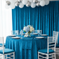 Velvet 12ft H x 52" W Drape/Backdrop Curtain Panel - Dark Teal.