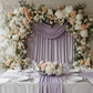 Velvet 12ft H x 52" W Drape/Backdrop Curtain Panel - Wisteria.
