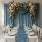 Velvet 12ft H x 52" W Drape/Backdrop Curtain Panel - Steele Blue.