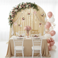 Velvet 14ft H x 52" W Drape/Backdrop Curtain Panel - Champagne.