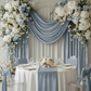 Velvet 16ft H x 52" W Drape/Backdrop Curtain Panel - Dusty Blue