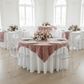 Velvet 85"x85" Square Tablecloth Table Overlay - Dusty Rose/Mauve.