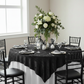 Velvet 85"x85" Square Tablecloth Table Overlay - Black.