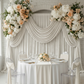 Velvet 8ft H x 52" W Drape/Backdrop Curtain Panel - Ivory.