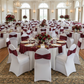 Velvet Ruffle Stretch Chair Band - Burgundy.
