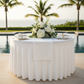 Wavy Spandex Table Cover 5ft Round - White.