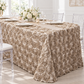 Wedding Rosette Satin 90"x156" rectangular Tablecloth - Champagne.