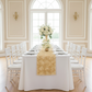 Wedding Rosette Satin Table Runner - Gold.