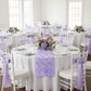 Wedding Rosette Satin Table Runner - Lavender.