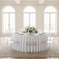 Polyester 14ft Table Skirt - White.