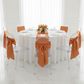 Wide Satin Chair Sash - Burnt Orange.
