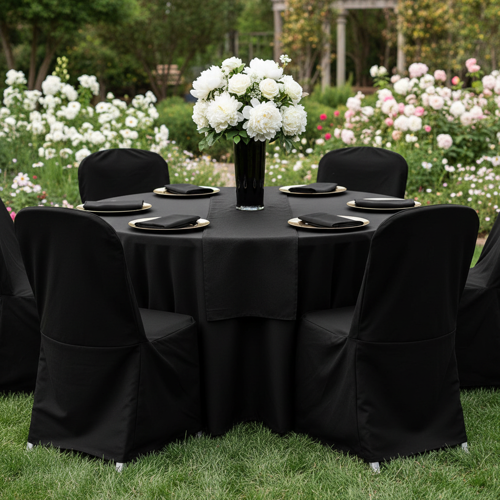 LIFETIME folding chair Cover - Black Outdoor Reception